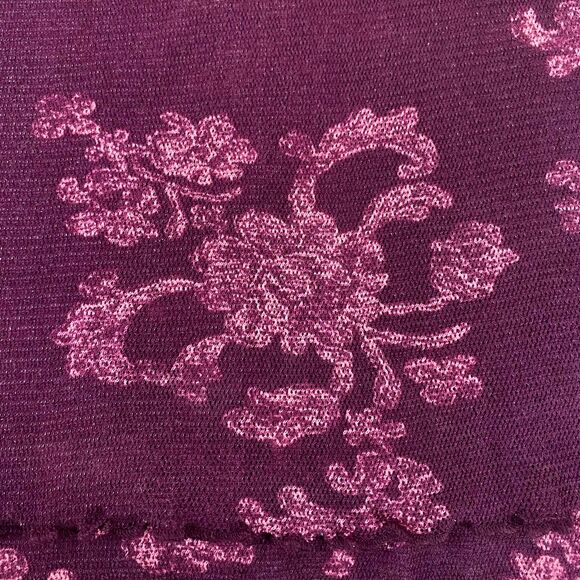 Free People Floral Layered Knit Skirt Large Multicolor Lettuce Hem Stretch Flaws - Picture 14 of 16